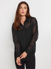Long Tall Sally Black Stripe Shirt - Image 1 of 4