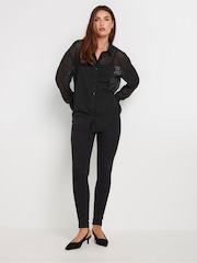 Long Tall Sally Black Stripe Shirt - Image 2 of 4