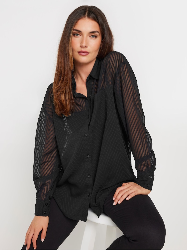 Long Tall Sally Black Stripe Shirt - Image 4 of 4