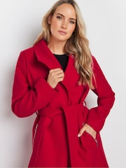 Long Tall Sally Red Wrap Coat - Image 4 of 5
