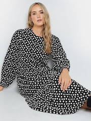 Long Tall Sally Black Spot Smock Dress - Image 2 of 5