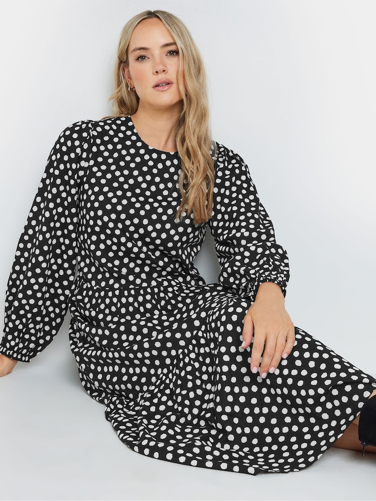Long Tall Sally Black Spot Smock Dress - Image 2 of 5