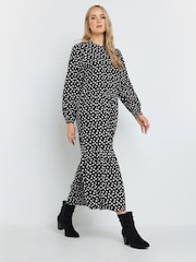 Long Tall Sally Black Spot Smock Dress - Image 3 of 5