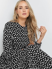 Long Tall Sally Black Spot Smock Dress - Image 5 of 5