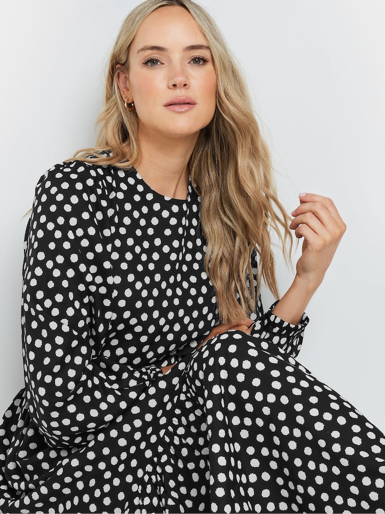 Long Tall Sally Black Spot Smock Dress - Image 5 of 5