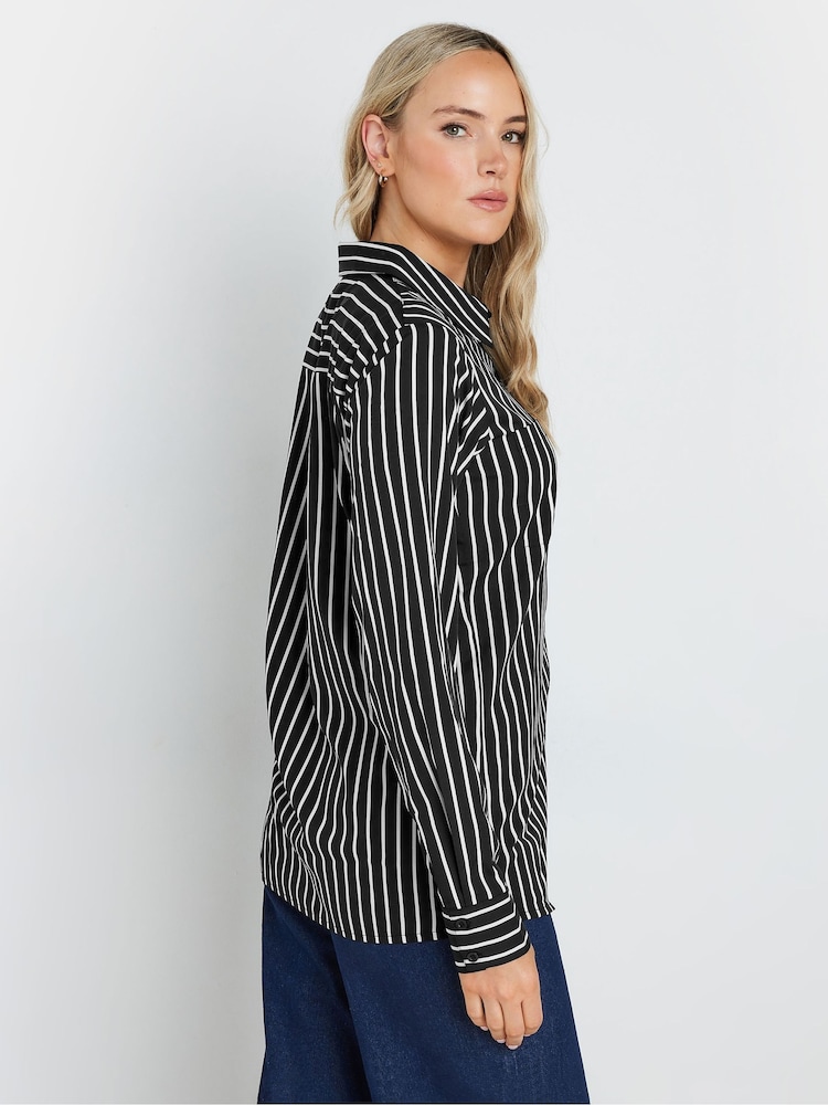 Long Tall Sally Black Stripe Long Sleeve Shirt - Image 4 of 5