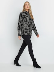 Long Tall Sally Black Stripe Long Sleeve Shirt - Image 3 of 4
