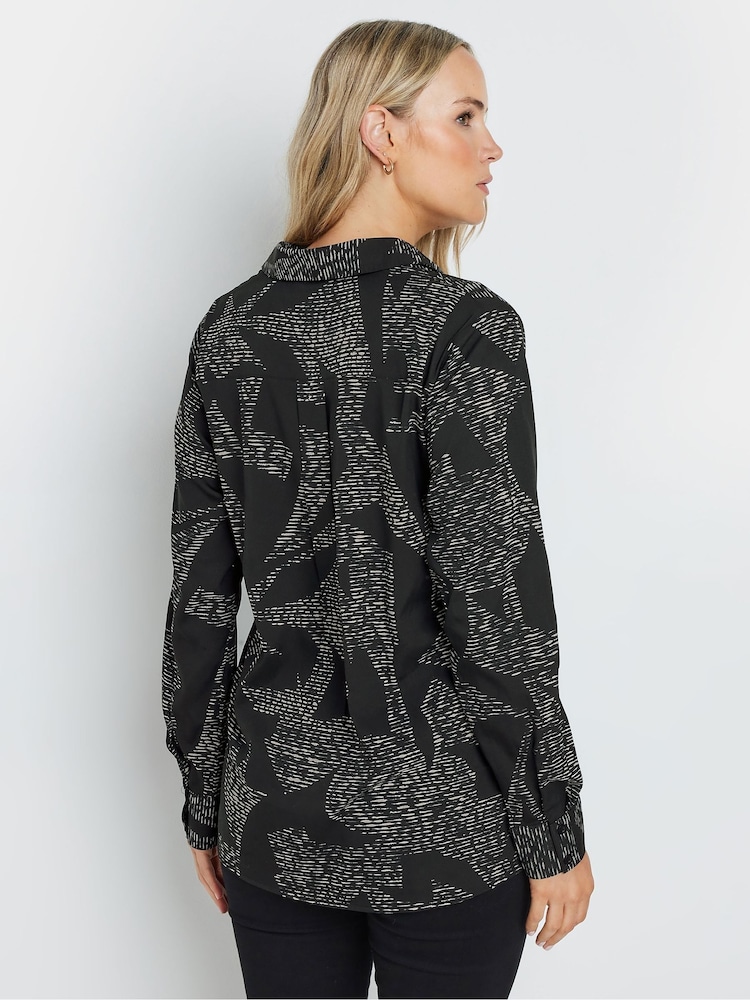 Long Tall Sally Black Stripe Long Sleeve Shirt - Image 4 of 4