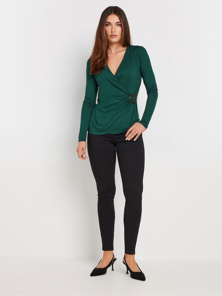 Long Tall Sally Buckle Wrap Top - Image 2 of 5 Long Tall Sally Buckle Wrap Top - Image 2 of 5
