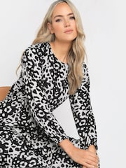 Long Tall Sally Black Long Sleeve Midi Dress - Image 3 of 5