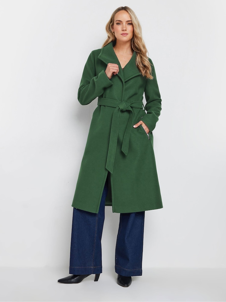 Long Tall Sally Green Wrap Coat - Image 1 of 5