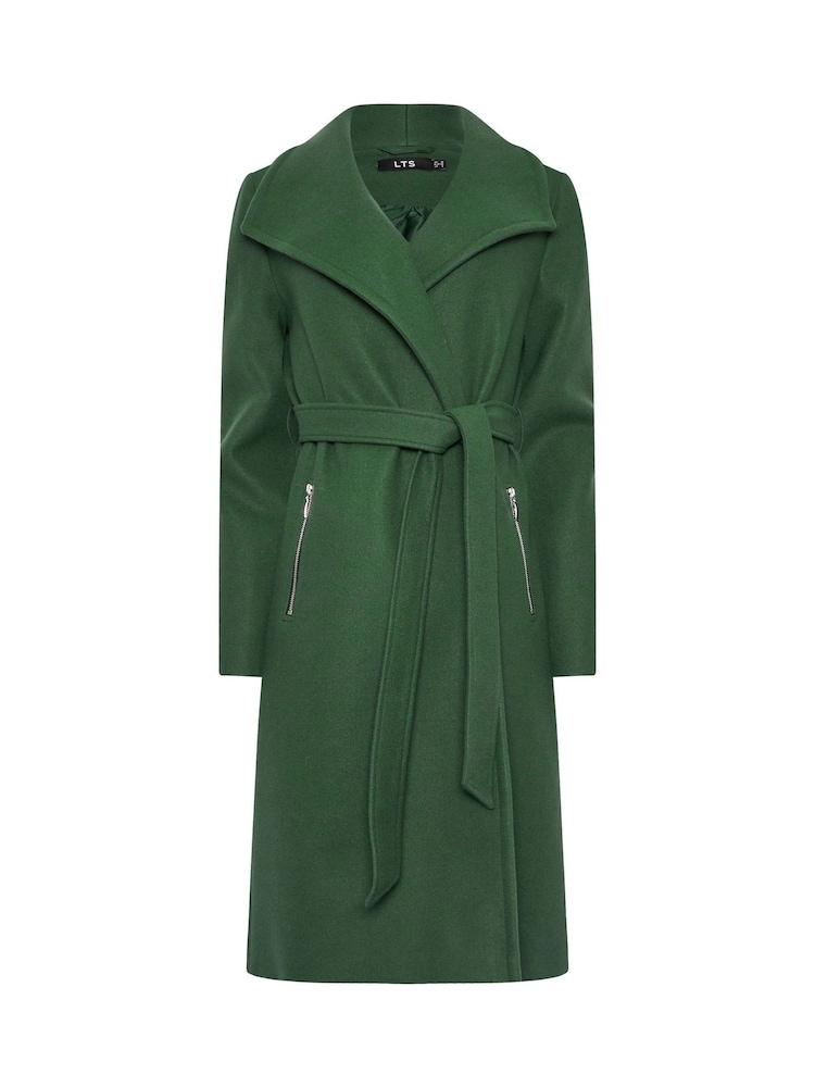 Long Tall Sally Green Wrap Coat - Image 5 of 5
