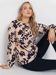Long Tall Sally Red Half Button Sleeve Shirt - Image 3 of 4