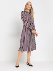 Long Tall Sally Red Stripe Shirt Dress - Image 1 of 5