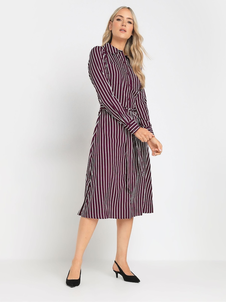 Long Tall Sally Red Stripe Shirt Dress - Image 1 of 5