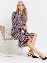 Long Tall Sally Red Stripe Shirt Dress - Image 2 of 5