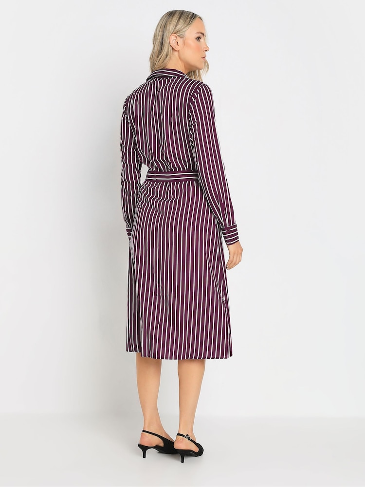 Long Tall Sally Red Stripe Shirt Dress - Image 6 of 6 Long Tall Sally Red Stripe Shirt Dress - Image 6 of 6