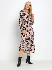 Long Tall Sally Natural Long Sleeve Midi Dress - Image 1 of 5