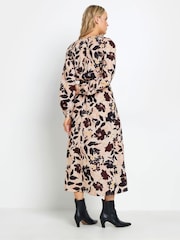 Long Tall Sally Natural Long Sleeve Midi Dress - Image 3 of 5