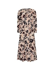 Long Tall Sally Natural Long Sleeve Midi Dress - Image 5 of 5