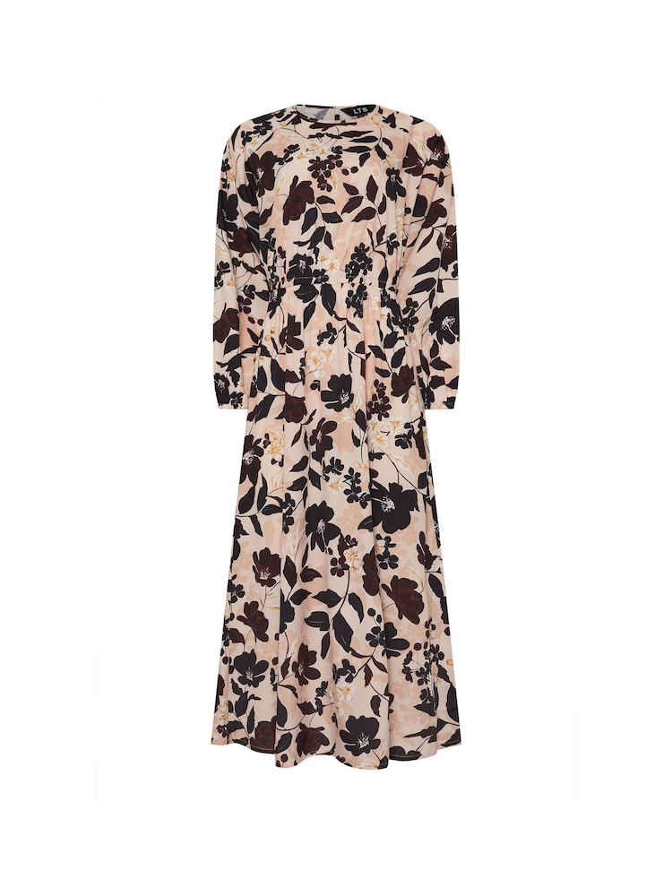 Long Tall Sally Natural Long Sleeve Midi Dress - Image 5 of 5