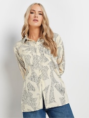Long Tall Sally Natural Stripe Long Sleeve Shirt - Image 2 of 4