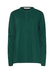 بلوزة بيجامة كُم طويل من القطن 100% مزودة بفتحة أزرار من Long Tall Sally - صورة 5 من 5