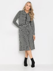Long Tall Sally Black Stripe Shirt Dress - Image 1 of 5