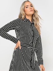 Long Tall Sally Black Stripe Shirt Dress - Image 2 of 5