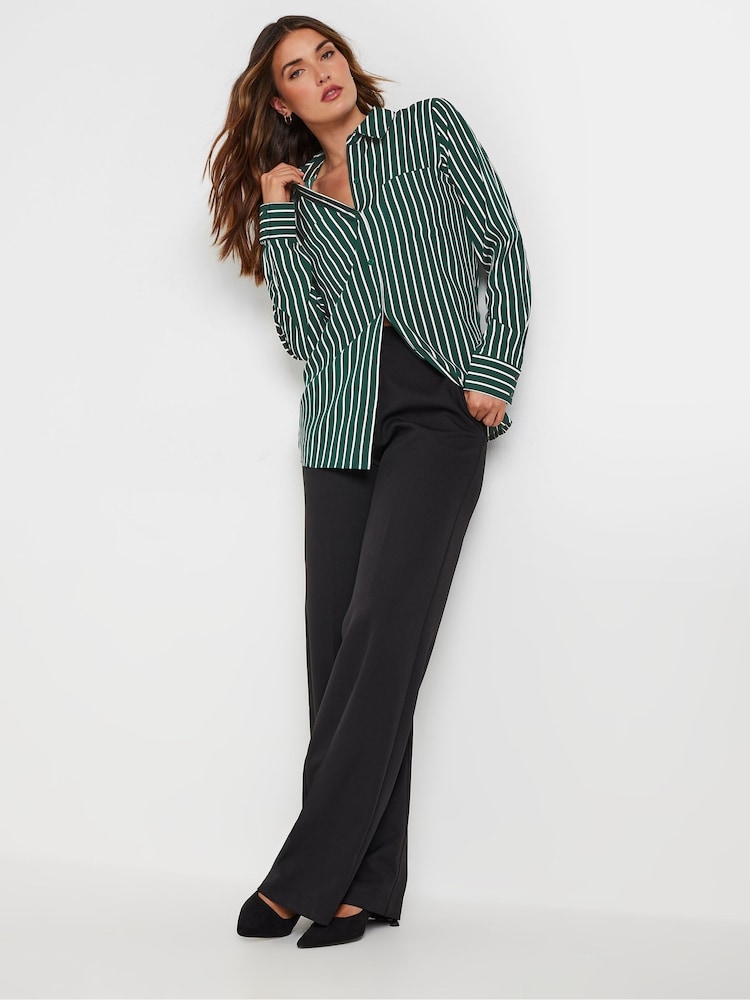 Long Tall Sally Green Stripe Long Sleeve Shirt - Image 2 of 5