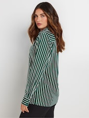 Long Tall Sally Green Stripe Long Sleeve Shirt - Image 3 of 5