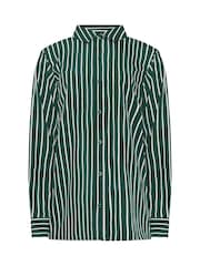 Long Tall Sally Green Stripe Long Sleeve Shirt - Image 5 of 5
