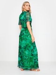 Long Tall Sally Green Tropical Mesh Maxi Dress - Image 4 of 5