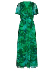 Long Tall Sally Green Tropical Mesh Maxi Dress - Image 5 of 5