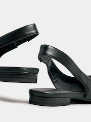 Long Tall Sally Black Flat Point Slingback Shoes - Image 4 of 5