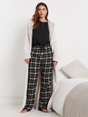 بلوزة بيجامة كُم طويل من القطن 100% مزودة بفتحة أزرار من Long Tall Sally - صورة 1 من 2