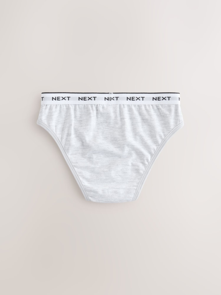 Black/White/Grey Bikini Briefs 7 Pack (5-16yrs) - Image 3 of 7