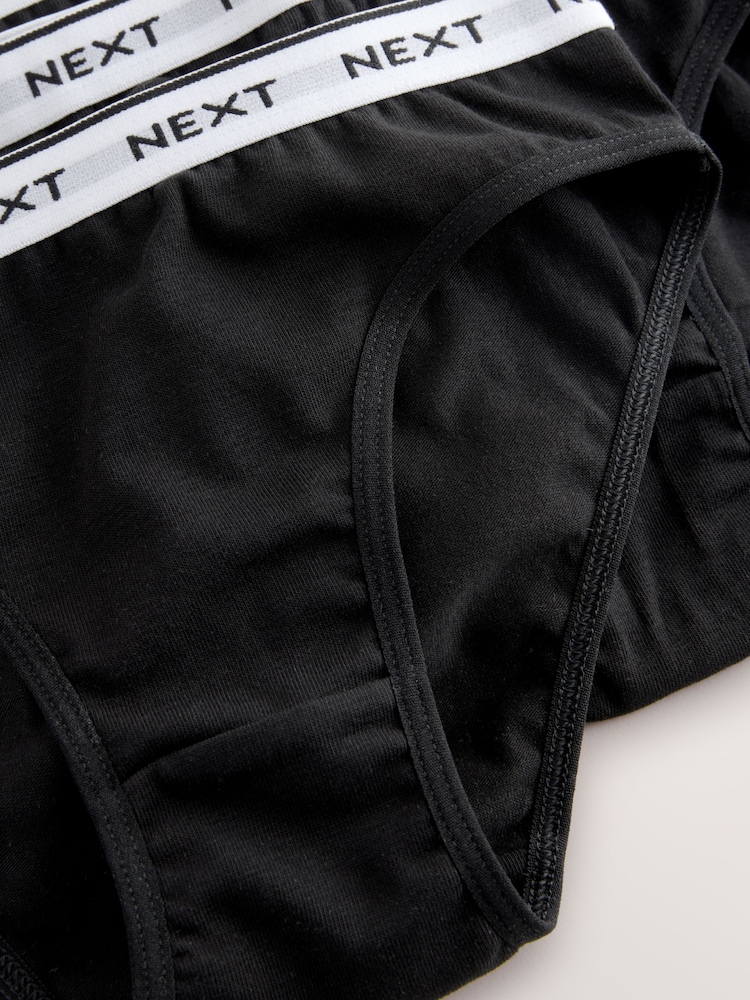Black/White/Grey Bikini Briefs 7 Pack (5-16yrs) - Image 7 of 7