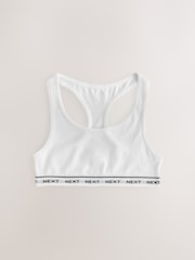 Black/White Racer Back Crop Tops 3 Pack (5-16yrs) - Image 3 of 7