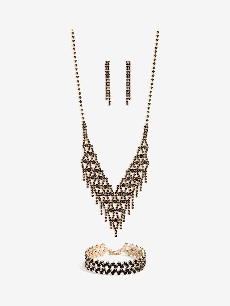 Mood Gold Diamante 3 Piece Set - Image 2 of 5