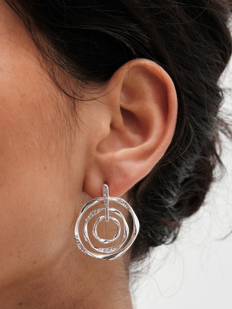 Mood Silver Tone Crystal Disc Jewellery Set - Image 4 of 4