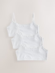 White Strappy Crop Tops 3 Pack (5-16yrs) - Image 1 of 7