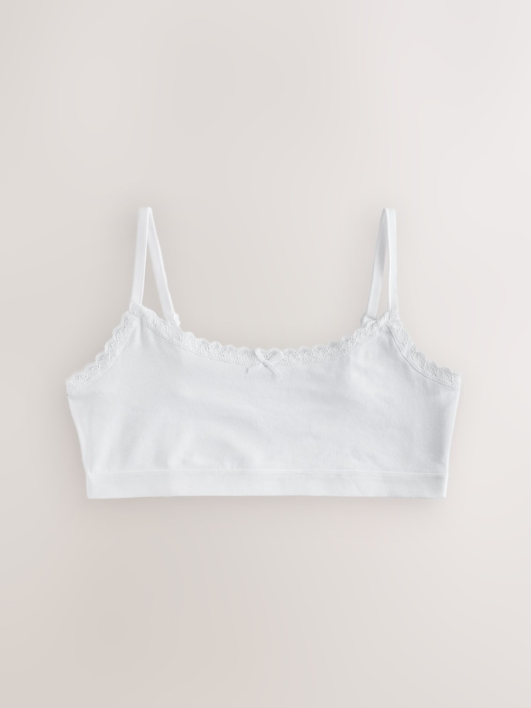 White Strappy Crop Tops 3 Pack (5-16yrs) - Image 2 of 7