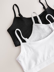 Black/White Strappy Crop Tops 3 Pack (5-16yrs) - Image 6 of 7