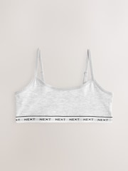 Grey/Black/White Strappy Crop Tops 3 Pack (5-16yrs) - Image 2 of 7