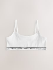 Grey/Black/White Strappy Crop Tops 3 Pack (5-16yrs) - Image 3 of 7
