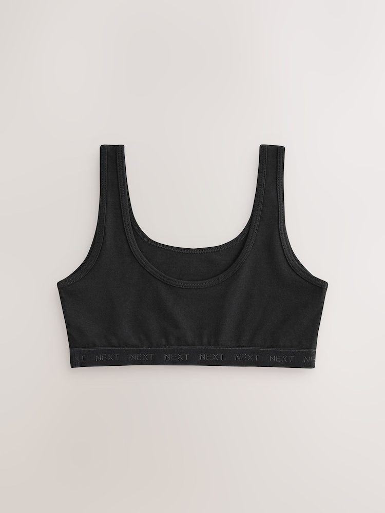 Black Scoop Crop Top (5-16yrs) - Image 2 of 7