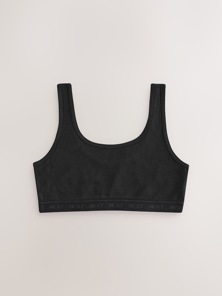 Black Scoop Crop Tops 3 Pack (5-16yrs) - Image 5 of 7