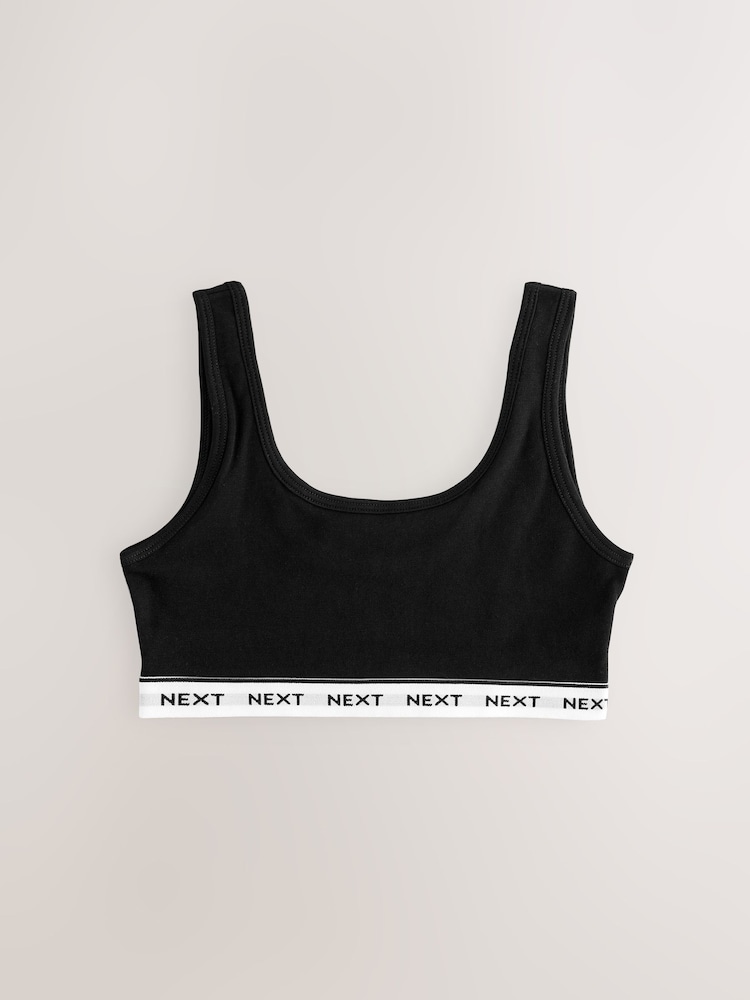 Black/White/Grey Crop Tops 3 Pack (5-16yrs) - Image 2 of 7 Black/White/Grey Crop Tops 3 Pack (5-16yrs) - Image 2 of 7