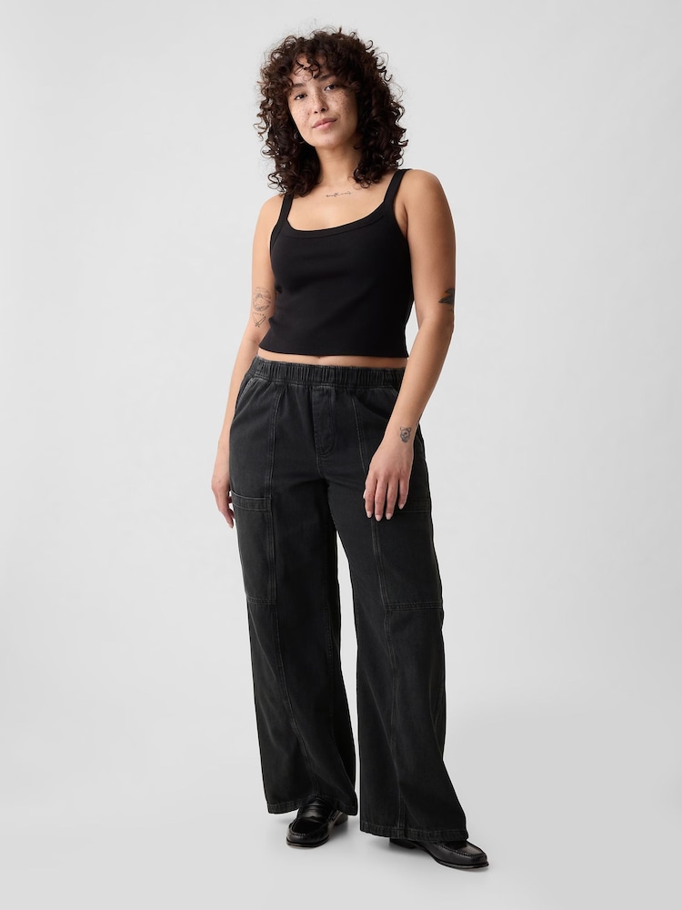 Gap Black High Waisted Utility Easy Jeans - Image 5 of 5